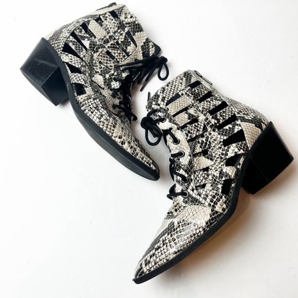 Snakeskin Ankle Boots - Picture 5 of 10